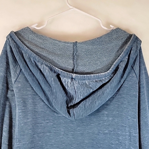 Jasmine & Ginger Blue Burn Out Sweatshirt Hoodie Size L - Picture 6 of 8